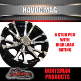 15x6 6 Stud Havoc Trailer Caravan Alloy Mag Wheel.