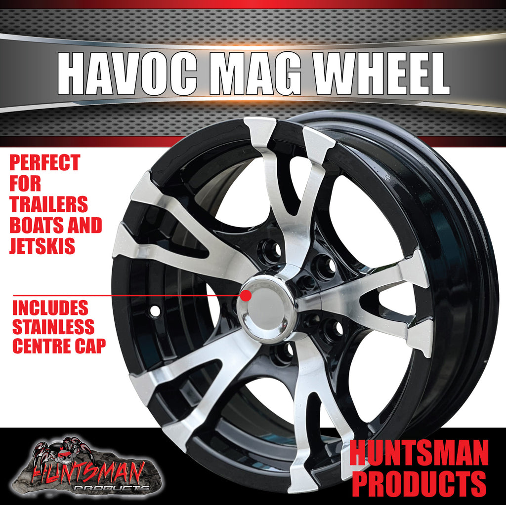 Mag Wheel Pattern 14X5.5 Caravan Trailer Havoc Alloy Mag Wheel: suits HT Holden pattern ...
