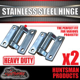 x2 Stainless Steel Butterfly Door Hinge (59mm x 60mm)