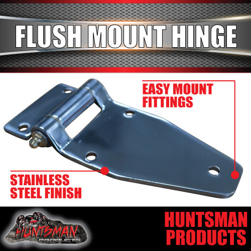 x2 Stainless Steel Flush Mount Hinge with Grease Nipple.