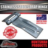 x2 large Stainless Steel Strap Style Hinge.