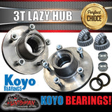 2X 3000kg 5 Stud Landcruiser Stud Pattern Trailer Hubs 5/150 pcd & Koyo Bearings