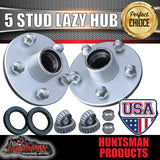 x2 Dacromat Ford Pattern Trailer Hubs American Bearing L68149 & L44649