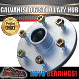 x2 galvanised 6 stud lazy hubs & Slimline Koyo (Ford) bearings