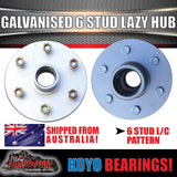 x2 galvanised 6 stud lazy hubs & holden Koyo LM bearings