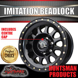 17x8.5 Imitation Beadlock Alloy Mag Wheel 6/139.7 Black finish. 0 Offset