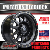 17x8.5 Imitation Beadlock Alloy Mag Wheel 6/139.7 Black finish. 0 Offset