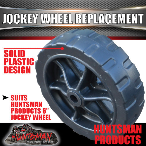 6" Replacement Trailer Caravan Plastic Wheel for Jockey Wheel.
