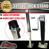 trailer caravan canopy jack stand. 3175kg rated. heavy duty, 600mm extension