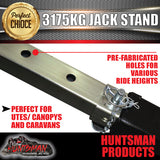 x4 trailer caravan canopy jack stand. 3175kg rated. heavy duty, 600mm extension