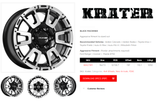 16X7 +15 PDW KRATER 6/139.7 MAG WHEELS, ALLOY MAGS TRITON HILUX RANGER