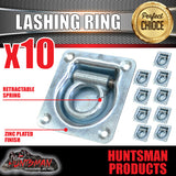 10x Zinc Plated Lashing Ring tie Down Anchor Points. 105mm x 95mm For Truck Trailer