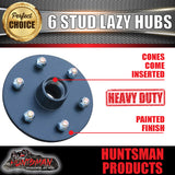 2x 6 stud trailer hubs 6/139.7 pcd & S/L bearings suits Toyota