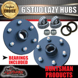 2x 6 Stud Trailer Caravan Hubs Suit Toyota Pattern 6/139.7 PCD & LM Bearing Kits.