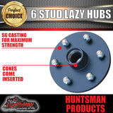 2x 6 Stud Trailer Hubs Suit Toyota 6/139.7 PCD & LM Bearing Kits.