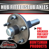 2X Trailer 4wd 5 Stud hubs 5/150 PCD 2000kg Fit to machined to sleeve Stub Axles