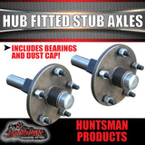 2X Trailer 4wd 5 Stud hubs 5/150 PCD 2000kg Fit to machined to sleeve Stub Axles