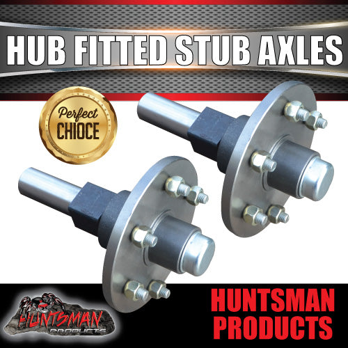 2X Trailer 4wd 6 Stud hubs 6/139.7 2000kg Fit to machined to sleeve Stub Axles