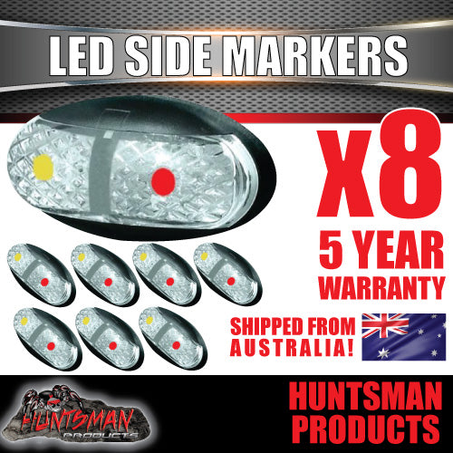 8x Roadvision clearance LED Side Marker Light 2.5m Cable
