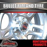 15" Trailer Caravan Ford Pattern Bullet Alloy Rim & 195R15C Tyre. 195 15