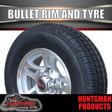 16" 6 stud Bullet Alloy Mag Wheel & 225/75R16C Tyre. Caravan Camper Trailer