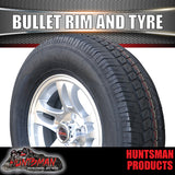 15" Trailer Caravan Ford Pattern Bullet Alloy Rim & 195R15C Tyre. 195 15