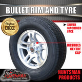 15" Trailer Caravan Ford Pattern Bullet Alloy Rim & 195R15C Tyre. 195 15