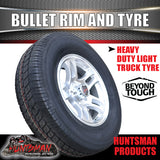 15" Trailer Caravan Ford Pattern Bullet Alloy Rim & 195R15C Tyre. 195 15