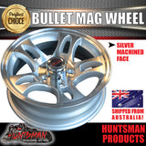 15x5 5 Stud Bullet Alloy Mag Wheel Rim: Ford pattern.  5/114.3 PCD
