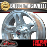 15x5 5 Stud Bullet Alloy Mag Wheel Rim: Ford pattern.  5/114.3 PCD