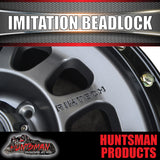 17x8.5 Imitation Beadlock Alloy Mag Wheel 6/139.7 Titanium finish 0 Offset Fit Ranger Hilux Patrol etc