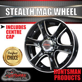 15x6 Trailer Caravan 6 Stud Stealth Alloy Mag Wheel.