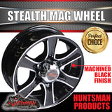 16x6 Trailer Caravan 6 Stud Stealth Alloy Mag Wheel.