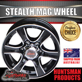 16x6 Trailer Caravan 6 Stud Stealth Alloy Mag Wheel.