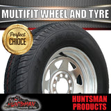 13" trailer galvanised multi fit steel Wheel &155R13C Tyre: suits Ht/Ford. 155 13