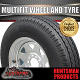 14x6 Galvanised Multi Fit Steel Trailer Caravan Rim & 195R14C Tyre: suits Ht/Ford. 195 14