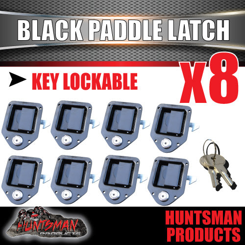 X8 Mini Black E coated Paddle Toolbox Lock Latch.