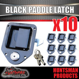 X10 Mini Black E coated Paddle Toolbox Lock Latch.