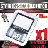 Stainless Steel Rotary Paddle Door Flush Latch. Tool Box Locking