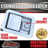 Stainless Steel Rotary Paddle Door Flush Latch. Tool Box Locking