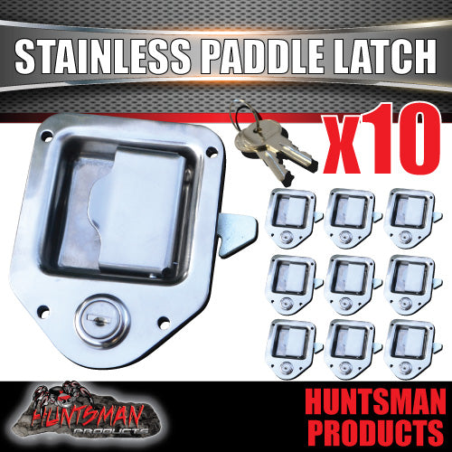 x10 Mini Stainless Steel Paddle Toolbox Lock Latch.
