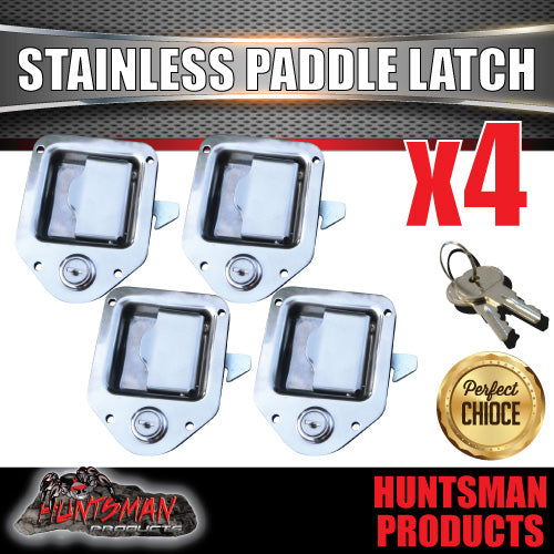 x4 Mini Stainless Steel Paddle Toolbox Lock Latch.