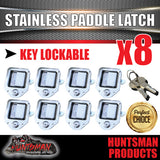 x8 Mini Stainless Steel Paddle Toolbox Lock Latch.