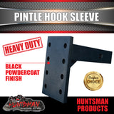 8" Adjustable Pintle Hook Sleeve, 2" Solid Square Tube, 8" Shank, 8 Holes 4500kg