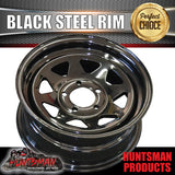 15x6" BLACK POWDERCOATED TRAILER RIM: SUITS FORD PATTERN