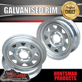 13" GALVANISED TRAILER RIM: SUITS FORD PATTERN