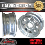 13" GALVANISED TRAILER RIM: SUITS FORD PATTERN