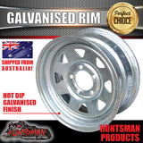 13" GALVANISED TRAILER RIM: SUITS FORD PATTERN