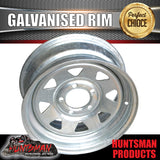 13" GALVANISED TRAILER RIM: SUITS FORD PATTERN