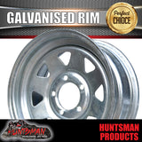 13" GALVANISED TRAILER RIM: SUITS FORD PATTERN